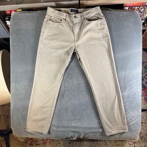 Lucky Brand 121 Heritage Slim Khaki Pants Mens W34 L30 Cotton Blend Casual